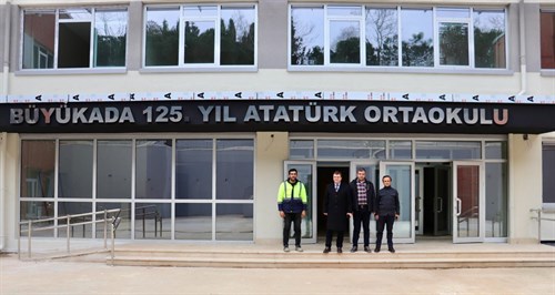 Kaymakamımız Abdurrahman İNAN, Yapımı Devam Eden 125. Yıl Atatürk Ortaokulu'nda İncelemelerde Bulundu. 
